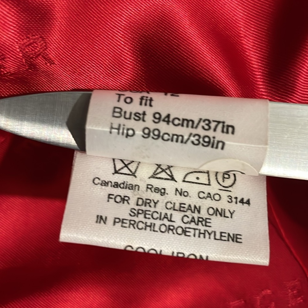 100% wool Jaeger double breasted blazer size 12 astounding quality gorgeous red! - Picture 4 of 17